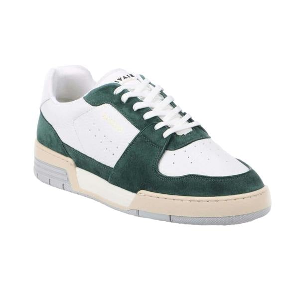 Lavair Mens Vadum Leather Trainers - White/Green