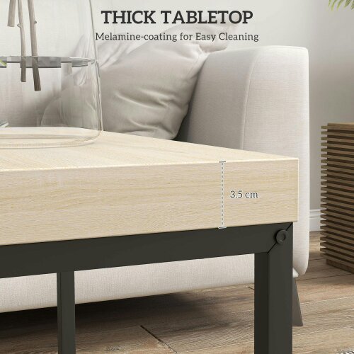 Wyld Haus Vattesa Wooden Oak Finish Set Of 2 Nesting Coffee Tables