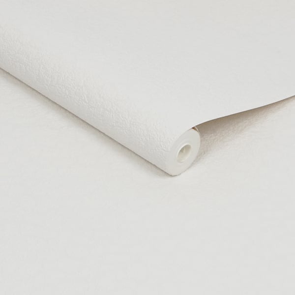 Superfresco Paintable Stipple Textured Wallpaper - White Durable - 10m