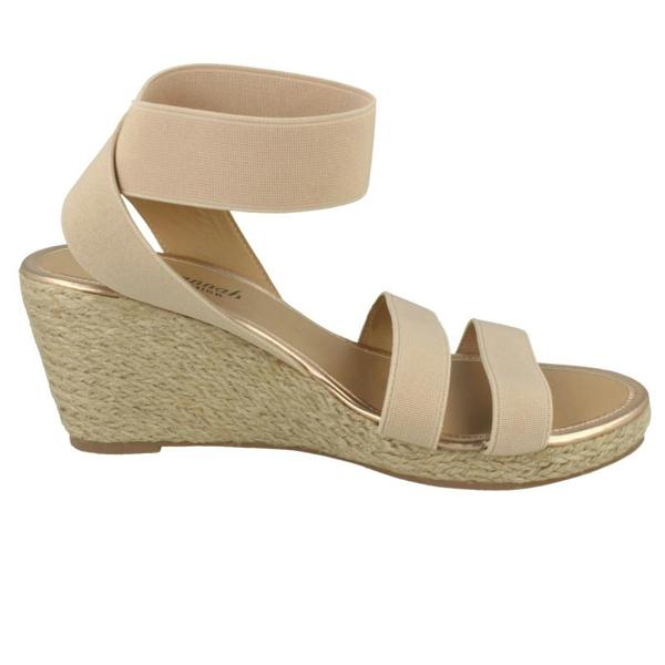 Savannah Ladies Savannah Elastic Ankle Strap Wedges