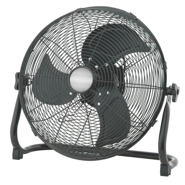 Sohler 18" Metal Floor Fan Industrial Black 100W 3 Speed High Velocity Cooling