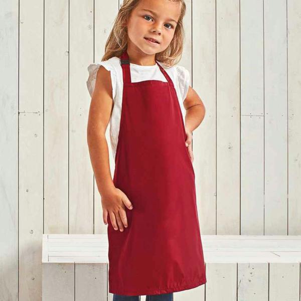 Premier Childrens/Kids Waterproof Full Apron - Burgundy