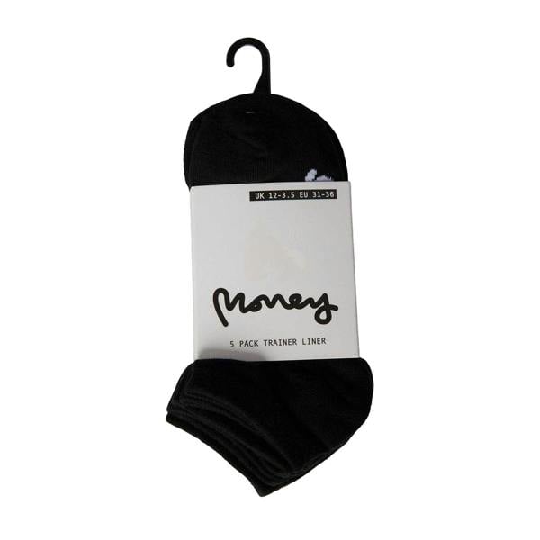 Money Childrens/Kids Zena Liner Socks (Pack of 5) - Black - 