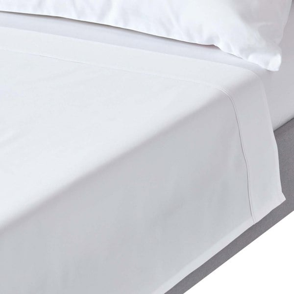 HOMESCAPES Premium 1000 TC Egyptian Cotton Sateen Weave Flat Sheet