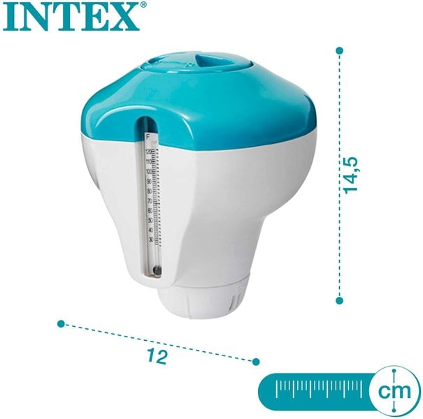 Intex 2 In 1 Floating Swimming Pool Chlorine or Bromine Dispenser And Thermometer