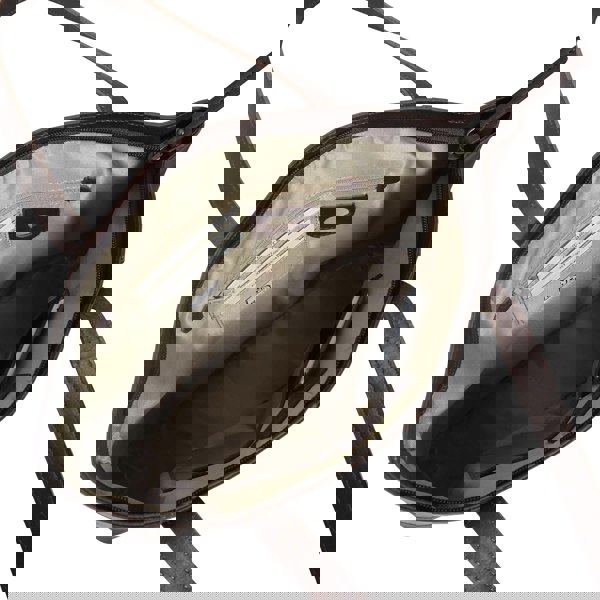 Assots London 'MILLIE' Brown Oily Chestnut Real Leather Designer Tote Work Bag