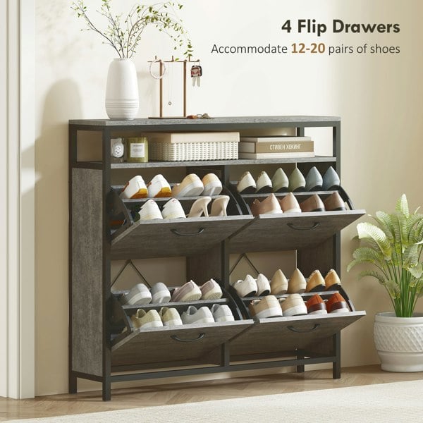 Flip-down Shoe Cabinet