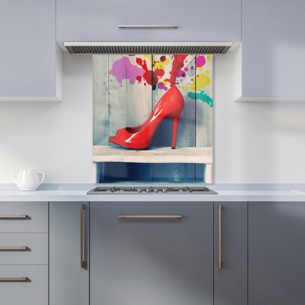 Warren Reed - Designer Retro Red Shoes Kitchen Splashback