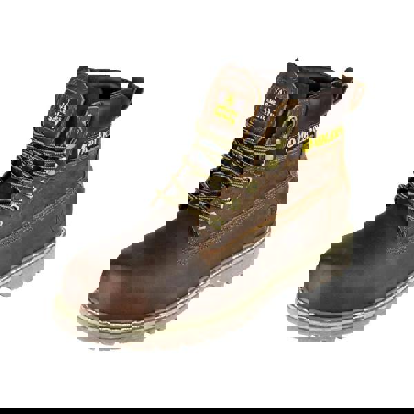 Amblers Safety Amblers FS164 Mens Goodyear Steel Toe/Midsole Safety Boot, brown leather safety boot with steel toe cap and sturdy sole.
