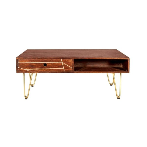 IH Design Rectangular Coffee Table Bishop Dark Mango