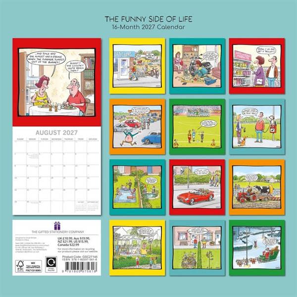 The Funny Side of Life Calendar 2027, Wall Calendars, Month To View, Humour, Gift