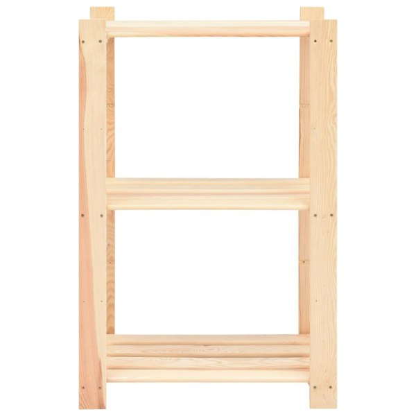 Berkfield 3-Tier Storage Rack 60x38x90 cm Solid Pinewood 150 kg