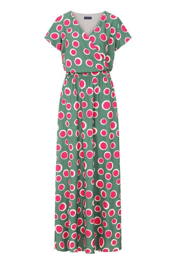 HotSquash Mock Wrap Chiffon Maxi Dress