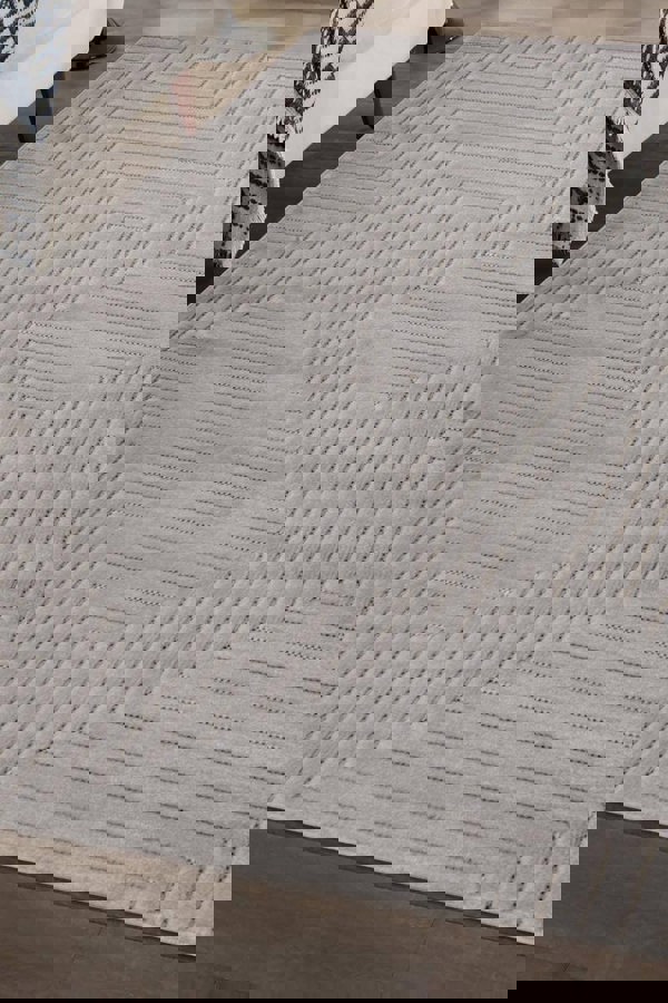 Malmo Maze Rug – Geometric 3D Textured Design