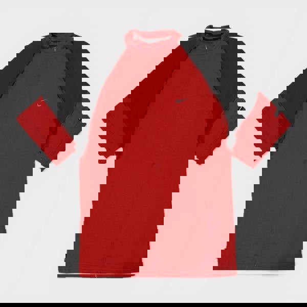 Nike Agassi Zip Up T-Shirt Kids Red Black