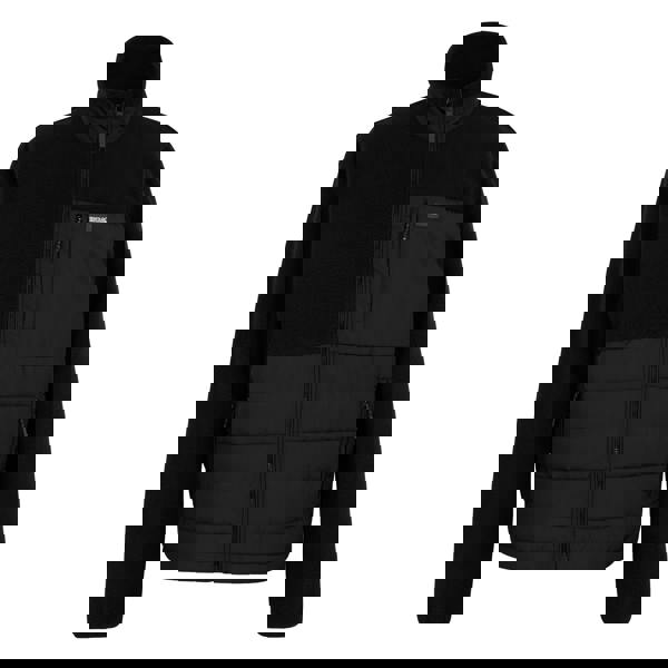 Regatta Mens Frankie Borg Full Zip Hybrid Jacket - Black