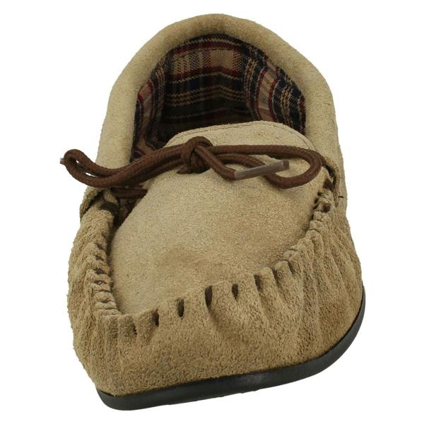 Mens Vamp Slippers Moccasin