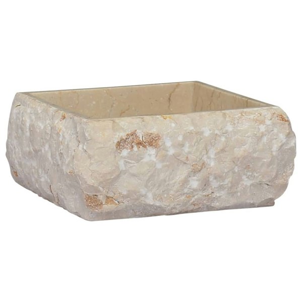 Berkfield Sink Cream 30x30x13 cm Marble