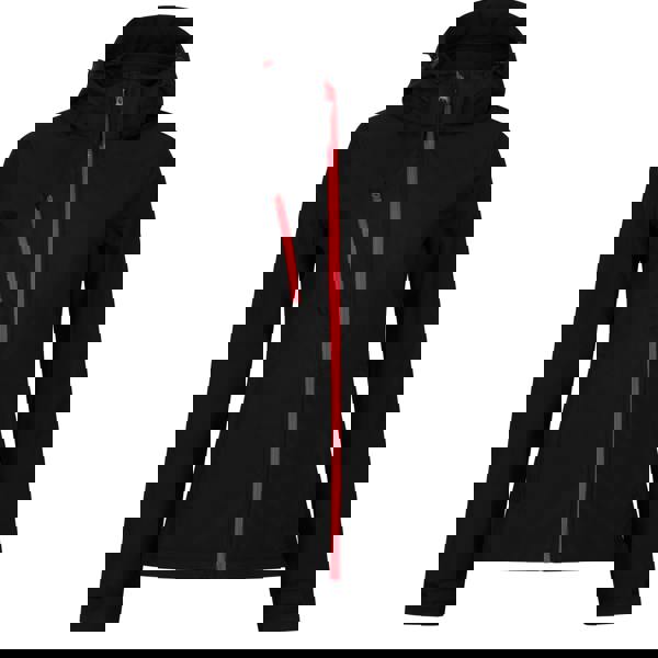 Regatta Womens/Ladies Venturer 3 Layer Hooded Soft Shell Jacket - Black/Red - 