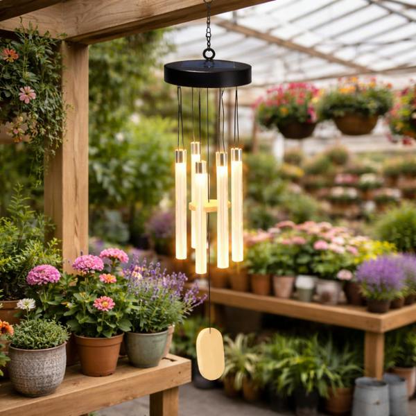 Gardenwize Solar Wind Chime – Colour Changing LED Hanging Light