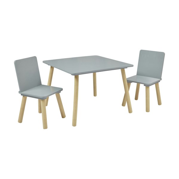 Liberty House Toys Kids Pinewood Table and Two Chairs Set