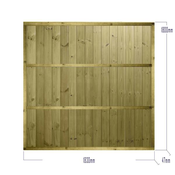 [amazon variation] ultimate t&g vertical fence panel [6ft x 1ft, 2ft, 3ft, 4ft] 0