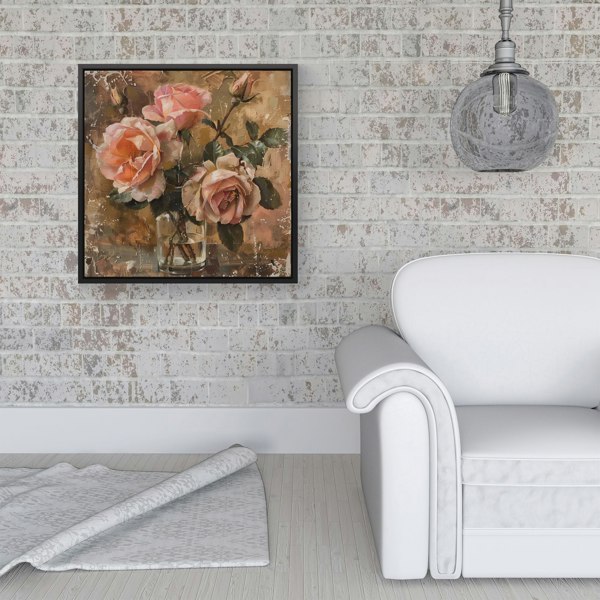 Warren Reed Vintage Roses Framed Canvas