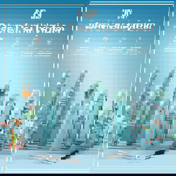 ION8 Leak Proof Kids Water Bottle, Recyclon, Safari, 350ml (12oz)