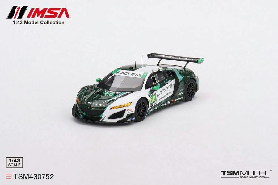 MCSlots Acura NSX GT3 EVO22 #66 Gradient Racing IMSA 2023 Daytona 24Hrs 1:43 Scale TSM430752