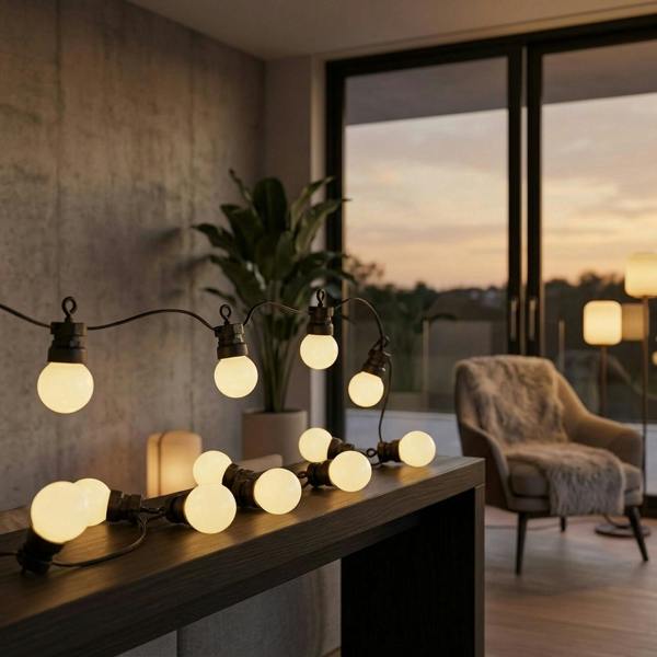 Garden Greatness Battery Operated Warm White Party Lights with Timer
