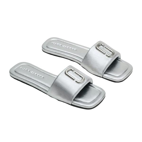 DKNY Womens/Ladies Bunnie Flat Sliders - Silver - 