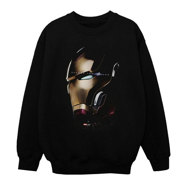 Marvel Boys Avengers Endgame Avenge The Fallen Iron Man Sweatshirt - Black