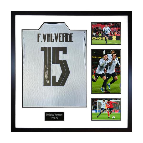 Federico Valverde Signed Uruguay Elite Frame