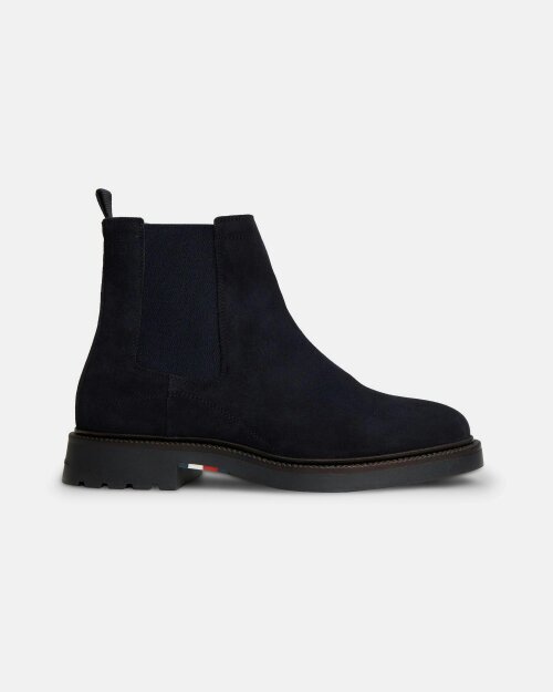 Tommy Hilfiger Corporate Casual Suede Mens Chelsea Boots - Navy Blue