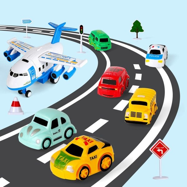 deAO Toys Transport Cargo Airplane Car Toy Play Set