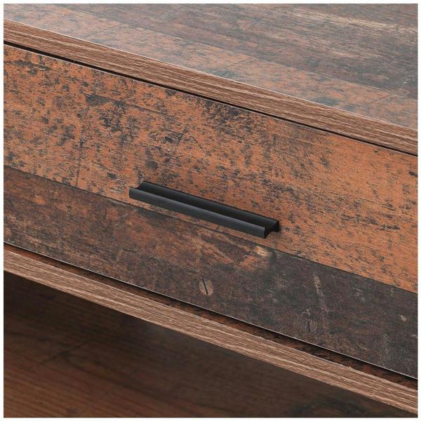 Timber Art Design Abbey Coffee Table with 3 Drawers Rustic Industrial Oak Effect Living Room