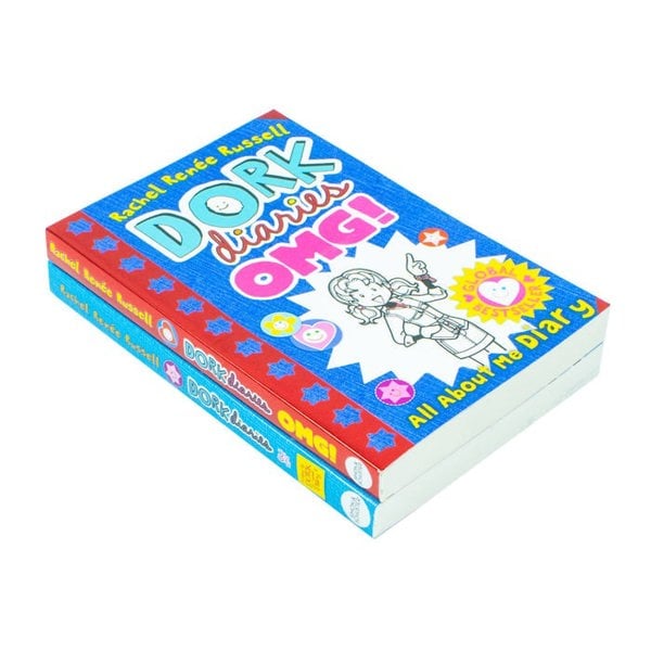 Dork Diaries 2 Book Set - OMG: All About Me Diary & Dork Diaries 3 half: How to Dork Your Diary