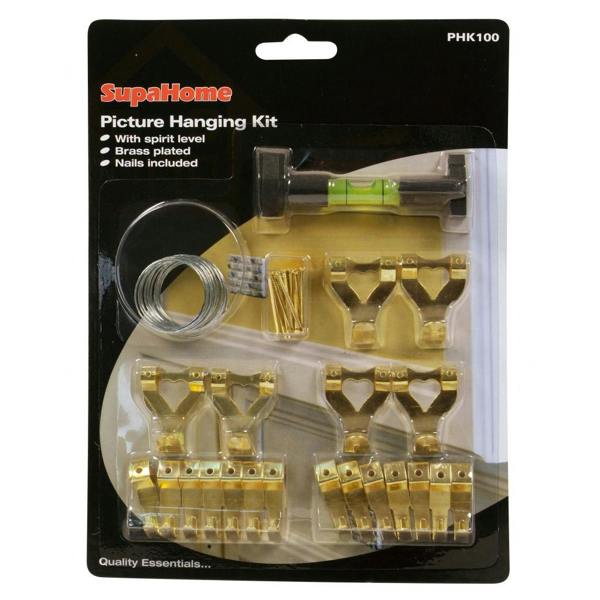 SupaHome Picture Hanging Kit - Brass - 