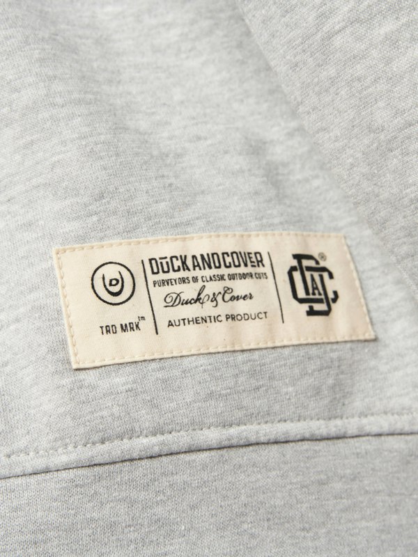 Duck and Cover Keyaan Crew Sweat Grey Marl