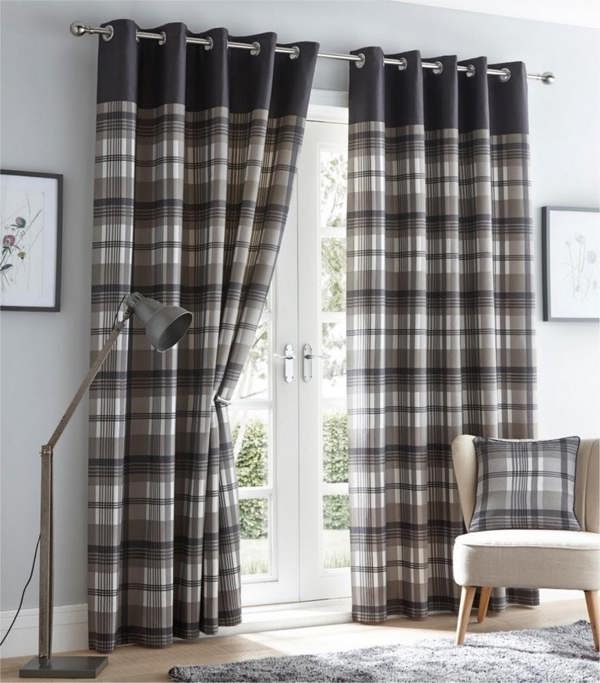 Orleans Charcoal Curtains 46 X 72