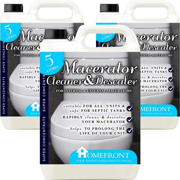 Homefront Macerator Cleaner & Descaler Cleans and Descales Internal and External Macerators 15L