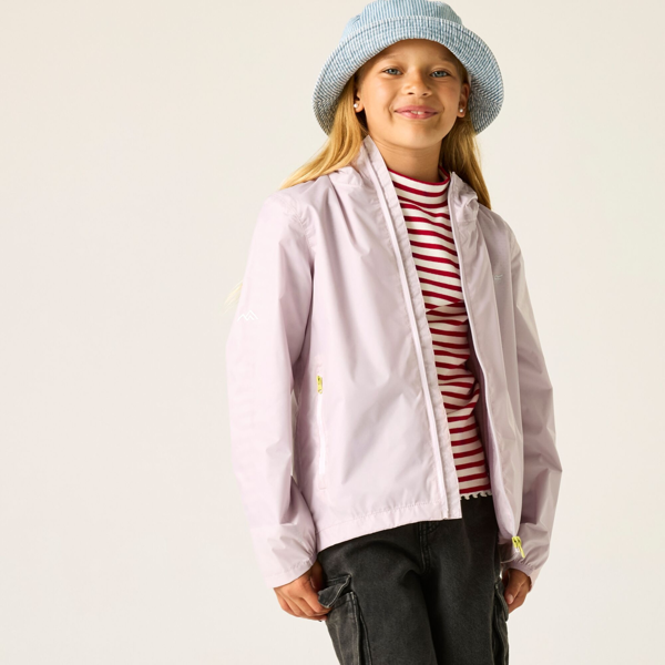 Regatta Kids Lever Waterproof Shell Jacket - Pink Haze