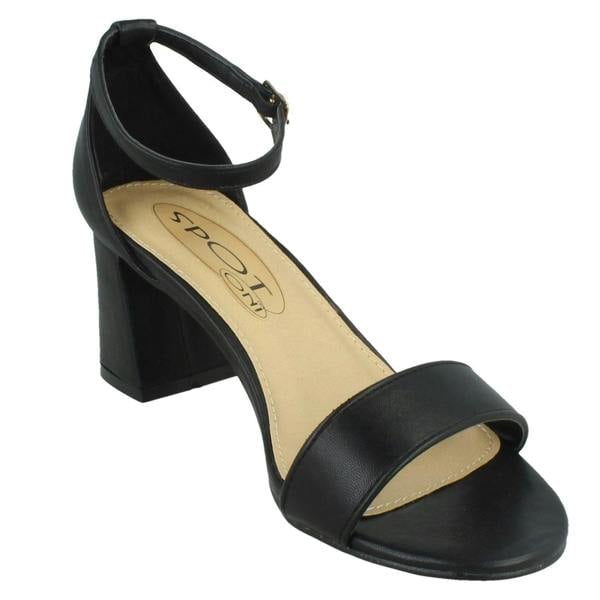 Spot On Ladies Spot On Mid Block Heel Sandals F12012
