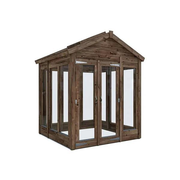 Dunster House Growzilla Wooden Greenhouse W1.8m x D1.8m / W6' x D6' with 4mm Glass and Automatic Vent Opener