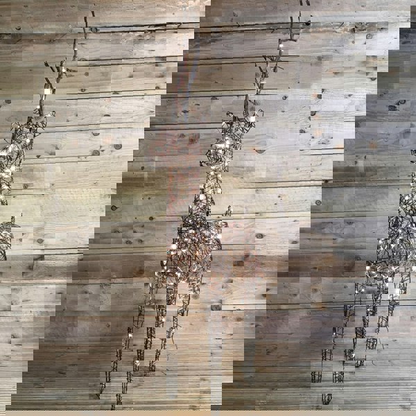 Samuel Alexander 1m (53") Brown Outdoor Standing Wicker Reindeer Decoration With LED Lights