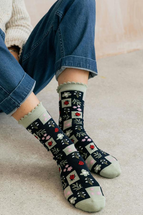 Lily & Me Lucy The Ladybird Bamboo Socks And Decoration Giftbox