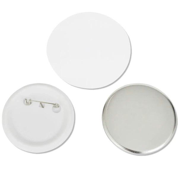 Berkfield 500 pcs PinBack Button Parts 44 mm