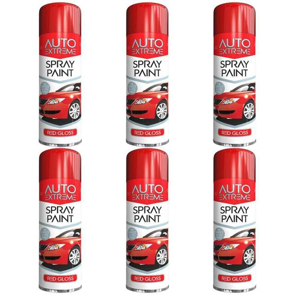 Auto Extreme 6X Auto Extreme Red Gloss Spray Paint 250ml