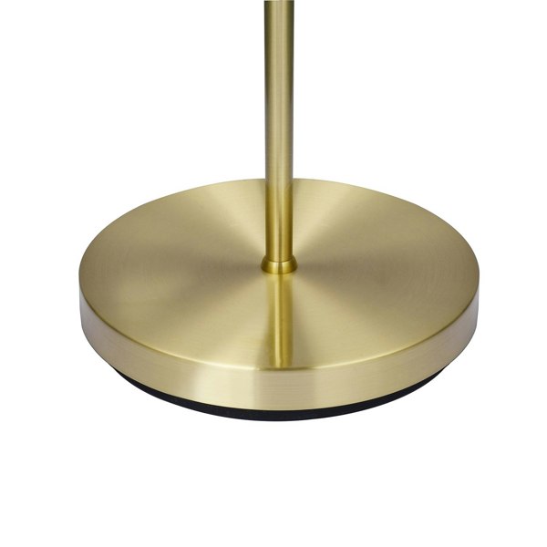 Designer Chic Floor Lamp with Brushed Gold Base and Emerald Green Glass Shade Image 8