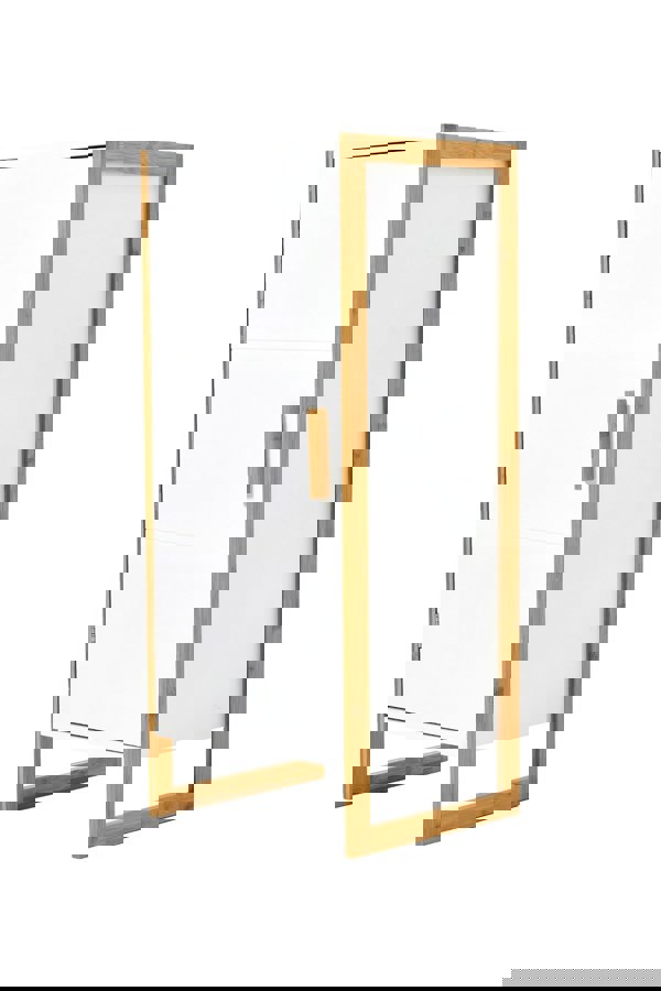 Living and Home Single-door Bathroom Storage Cabinet with Bamboo Base